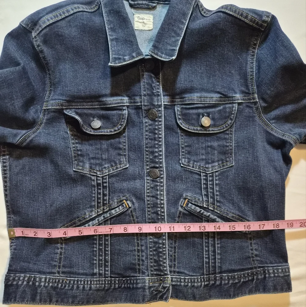 ​Gap 1969 Premium Denim Trucker Jacket - Dark Wash - XL - Picture 5 of 8